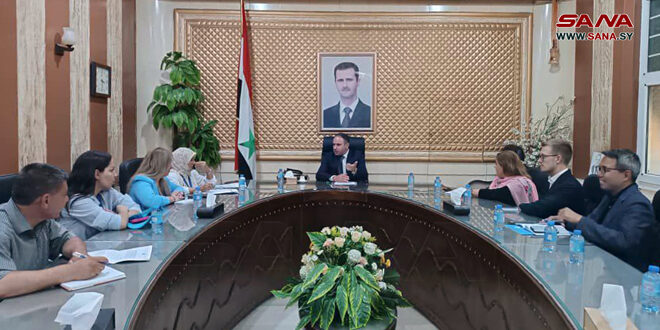 Hasaka governor discusses with international and UN officials water crisis in Hasaka