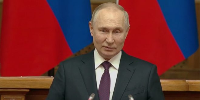 Putin: Rusia sigue avanzando firmemente hacia el logro de sus objetivos