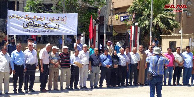 Protestan en Hasakeh contra el continuo corte de agua potable por parte del ocupante turco