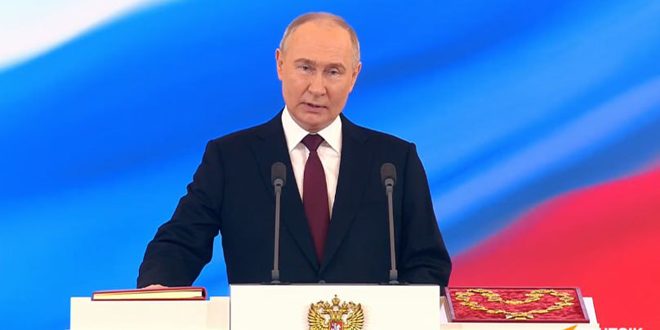 נשיא רוסיה נשבע אמונים לכהונה נשיאותית חדשה