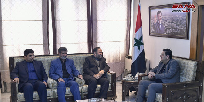 פגישת שר ההסברה עם שגריר איראן שבדמשק