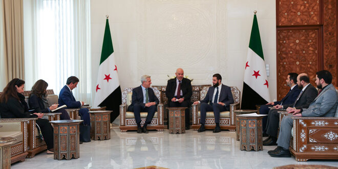 Leader al-Sharaa and Foreign Minister receive UNHCR delegation